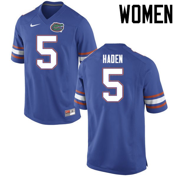 Florida Gators Women #5 Joe Haden College Football Jersey Blue